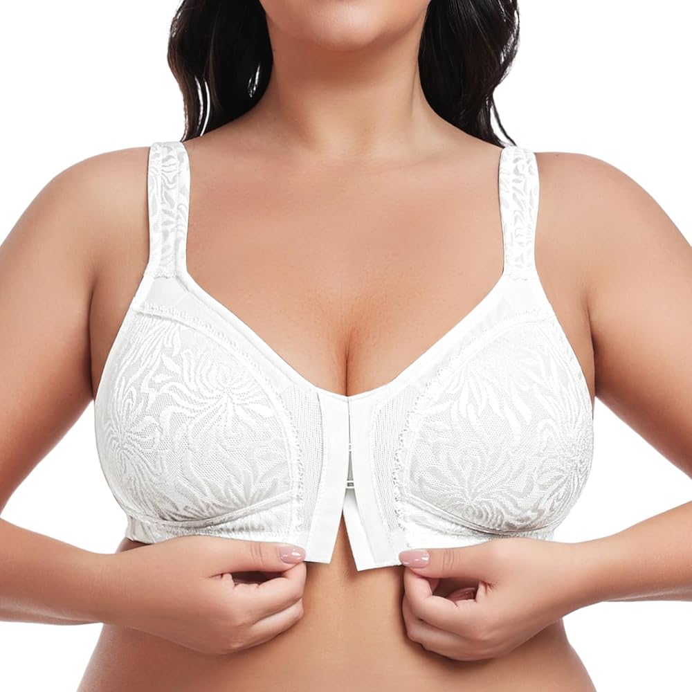 Wingslove Women's Front Closure Minimizer Bra Full Coverage